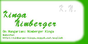 kinga nimberger business card